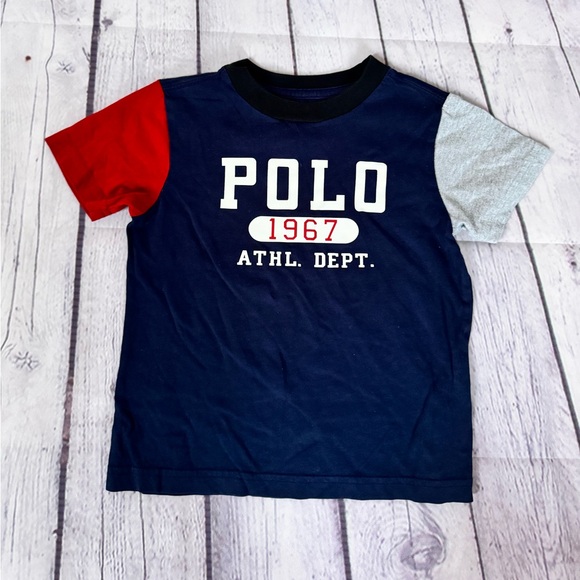 Polo by Ralph Lauren Red and Blue Short Sleeve Tee (2T) - Picture 1 of 3